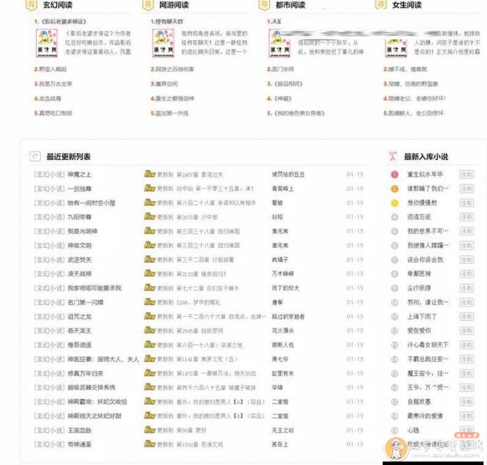 PHP自适应小说网站源码,在线小说源码,免费小说源码下载