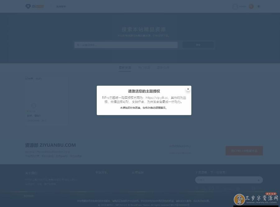 RIPro主题 5.4美化包,WordPress模板虚拟资源素材下载主题,RIPro主题美化包